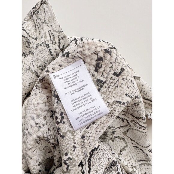 NWOT EQUIPMENT Slim Signature Python 100% Silk Crepe Button Up Shirt, Size XS - Picture 14 of 15